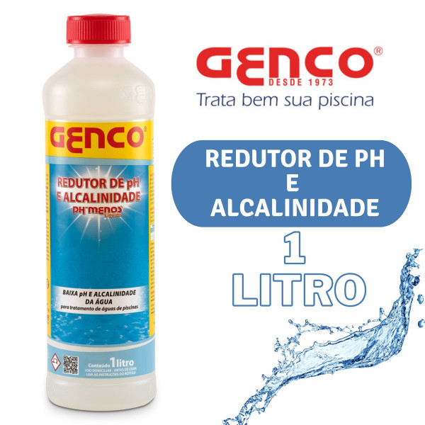 Redutor de PH e Alcalinidade Genco PH- menos 1 litro