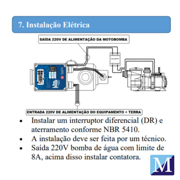 Aquecedor Elétrico para piscinas até 5 mil Litros Light tech