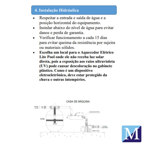 Aquecedor Elétrico para piscinas até 5 mil Litros Light tech