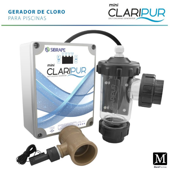  Gerador de cloro para piscinas até 26m³ 8g/h Claripur Sibrape