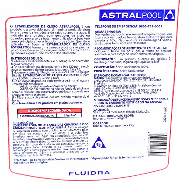 Aditivo Estabilizador de cloro 1kg Astralpool