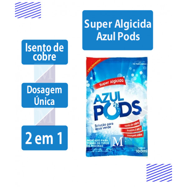 Super Algicida Azulpods Kit Com 6 Maresias
