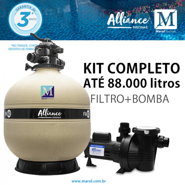 Kit Filtro Bomba para piscinas de até 88.000 litros