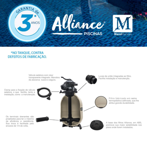 Filtro para piscinas até 52 mil litros FA-40 Alliance