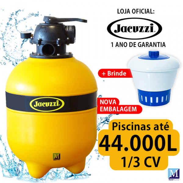 kit Filtro TP 15 JACUZZI c/ Bomba 1/3 cv e Gerador de cloro até 44.000 litros COMPLETO