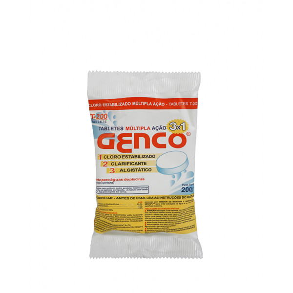Cloro tablete Genco 3 em 1 multiação