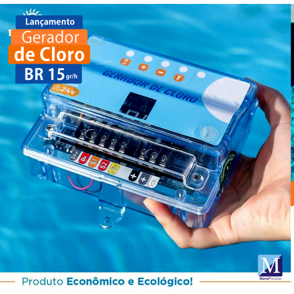 Gerador de Cloro p piscinas Marol Br 15 gr/h