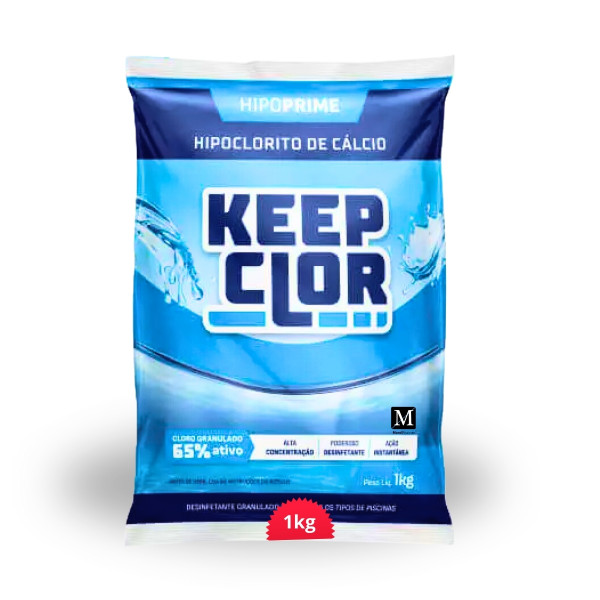 Hipoprime Cloro Hipoclorito de Cálcio 65% Granulado 1kg KeepClor