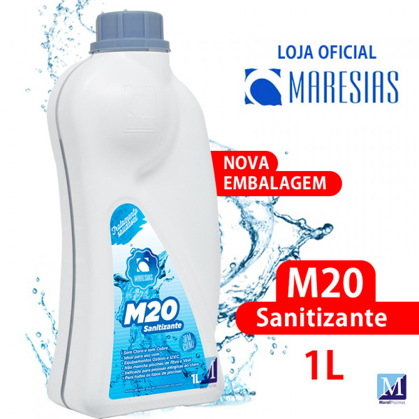 Kit M20 Sanitizante + MPlus Oxidante + Clear max Super decantador Maresias Refil