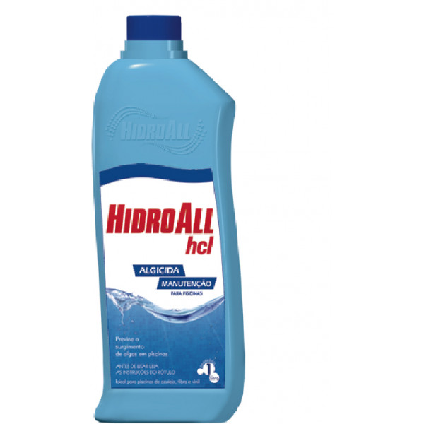 kit 3 und Algicida Manutenção HCL 1 Litro Hidroall