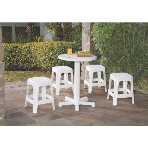 Mesa Redonda Tramontina Capri Basic Branco