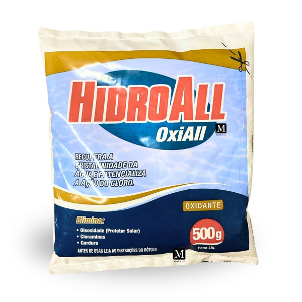 Oxiall Hidroall Oxidante Piscinas e Spas 500g Peróxido em Pó