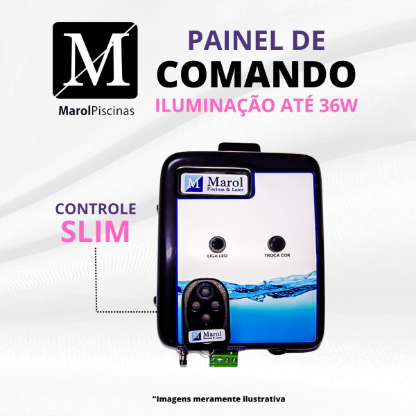 Kit 6 Leds Para Piscinas (6w RGB ABS 68mm SMD) + Painel De Comando Compact Remoto