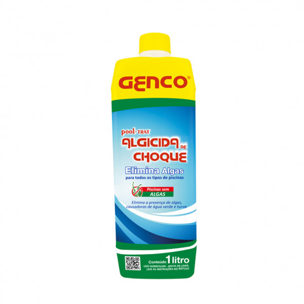 kit 3 unid Algicida Choque 1 Litro Genco