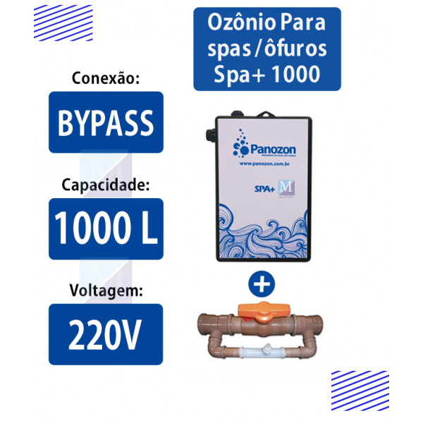 Ozonio SPA Panozon - Até 1.000 Litros bypass