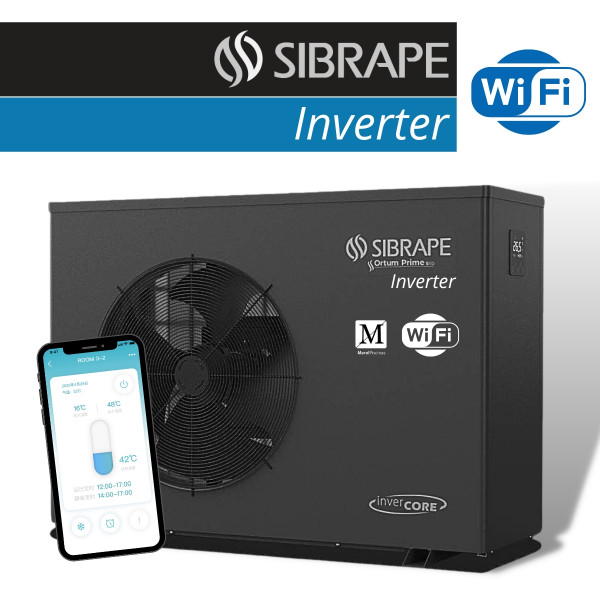 Trocador de calor Sibrape Inverter WIFI ORTUM PRIME S51 até 77m³