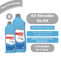 kit 6 und Elevador De PH 1 Litro Hidroall