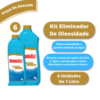 kit 6 und Eliminador De Oleosidade Hidroall 1litro