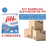 kit 3 Unid Elevador De PH (Barrilha) 2Kg Hidroall