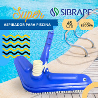 Aspirador para piscina com escova Sibrape Super 45cm