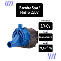 Bomba Spa / Hidromassagem 3/4Cv Monofásica 220v Super Syllent
