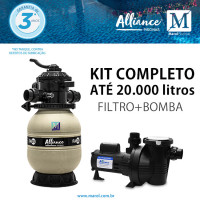 Kit Filtro Bomba para piscinas de até 20.000 litros Alliance