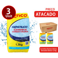 kit 3 unid Corretivo Dureza Cálcica Gencalcio Genco 1,5 kg