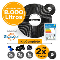 Kit Aquecimento Solar piscinas até 8.000 Litros