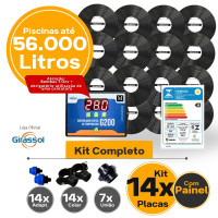 Kit Aquecimento Solar para Piscinas até 56.000 Litros