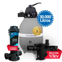 kit Filtro + Bomba + Dosador para piscinas até 30.000 litros