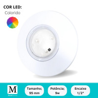 Led para piscina 9w RGB ABS 95mm Great Pool
