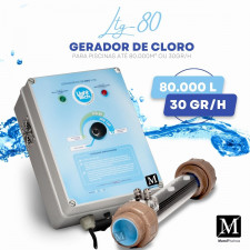 Gerador de Cloro P/Piscinas Light Tech 30Gr/h LTG 80