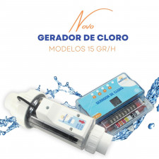 Gerador de Cloro p piscinas Marol Br 15 gr/h até 30.000 litros