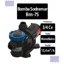 Bomba para piscinas 3/4 CV (BM-75) - Sodramar
