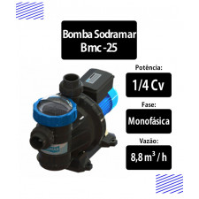 Bomba para piscinas 1/4 CV BMC-25 Monofásica Sodramar