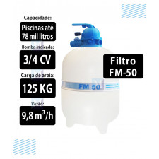 Filtro para piscinas até 78 mil Litros FM50 Sodramar