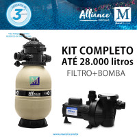 Kit Filtro Bomba para piscinas de até 28.000 litros Alliance