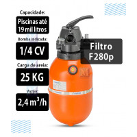 Filtro F280p para Piscinas até 19 mil Litros  Nautilus
